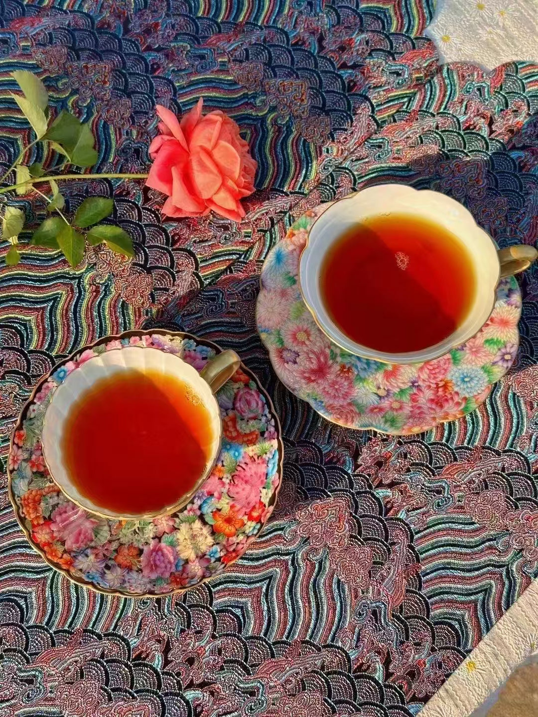 Enamel Kaleidoscope Coffee Cup